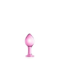 Plug anal boule large en verre rose N°32 - Glossy Toys