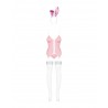 COSTUME DE LAPIN 4-PCS ROSE