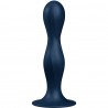 SATISFYER - DILDO EN SILICONE DOUBLE BALL-R BLEU