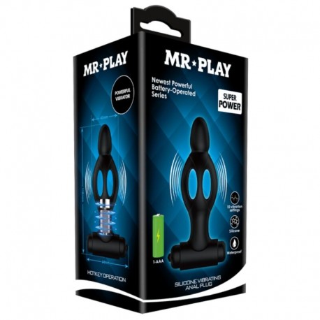 PLUG ANAL EN SILICONE AVEC VIBRATION -MR PLAY -
