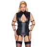 chemise à jarretelles et culotte sans entrejambe de Cottelli BONDAGE