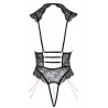 Body ouvert noir -d'Abierta Fina - Taille S