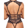 Body ouvert noir -d'Abierta Fina - Taille S