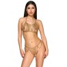 Bikini doré à chaînes de Cottelli