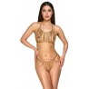 Bikini doré à chaînes de Cottelli