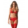 ENSEMBLE 3 PCS HEARTINA ROUGE L/XL - OBSESSIVE