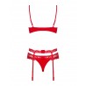 ENSEMBLE 3 PCS HEARTINA ROUGE L/XL - OBSESSIVE