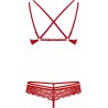 Ensemble 2 pieces rouge - 860-SET-3 - OBSESSIVE - L/XL