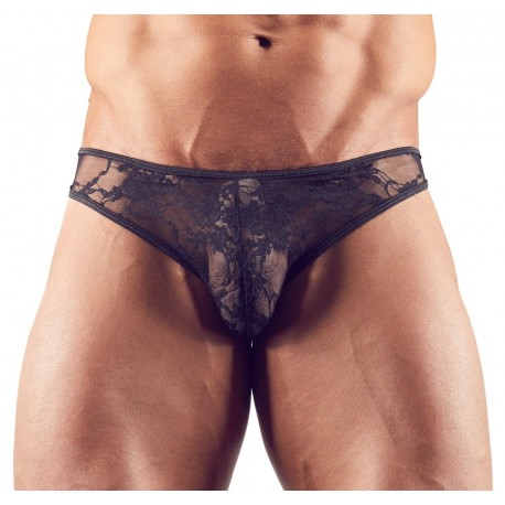 Slip sexy dentelle Noir