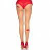 LEG AVENUE - 1415 BAS EN LYCRA TRANSPARENT AVEC BISOUS - TAILLE UNIQUE