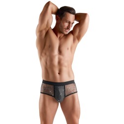 Slip noir avec un devant scintillant 3XL