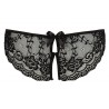 Joli slip ouvert NOIR dentelle de fleurs COTTELLI XL