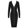 COTTELLI - Robe noire à manches longues de Cottelli