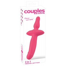 COUPLES CHOICE - VIBROMASSEUR 2en1 + Butt Plug POUR COUPLE