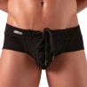 Absolu Male - Slip avec lacets Laced Noir M/L