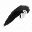 KINK - PLUG ANAL TAILLE M 8 X 3,5 CM AVEC QUEUE SYNTHÉTIQUE 40 CM NOIR
