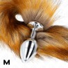 KINK - PLUG ANAL AILLE L 10 X 4 CM AVEC AVEC QUEUE SYNTHÉTIQUE 40 CM MARRON