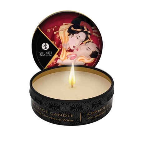 Mini bougie de massage Romance fraise SHUNGA 