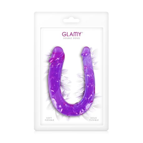 Double Dong réaliste violet Glamy