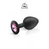 Plug noir bijou rose silicone Cloud 50g Taille M Hidden Eden