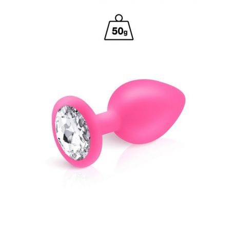 Plug bijou rose silicone Cloud 50g Taille M Hidden Eden