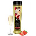 Huile de massage Romance par Shunga Fraise Vin Petillant - 250 ml